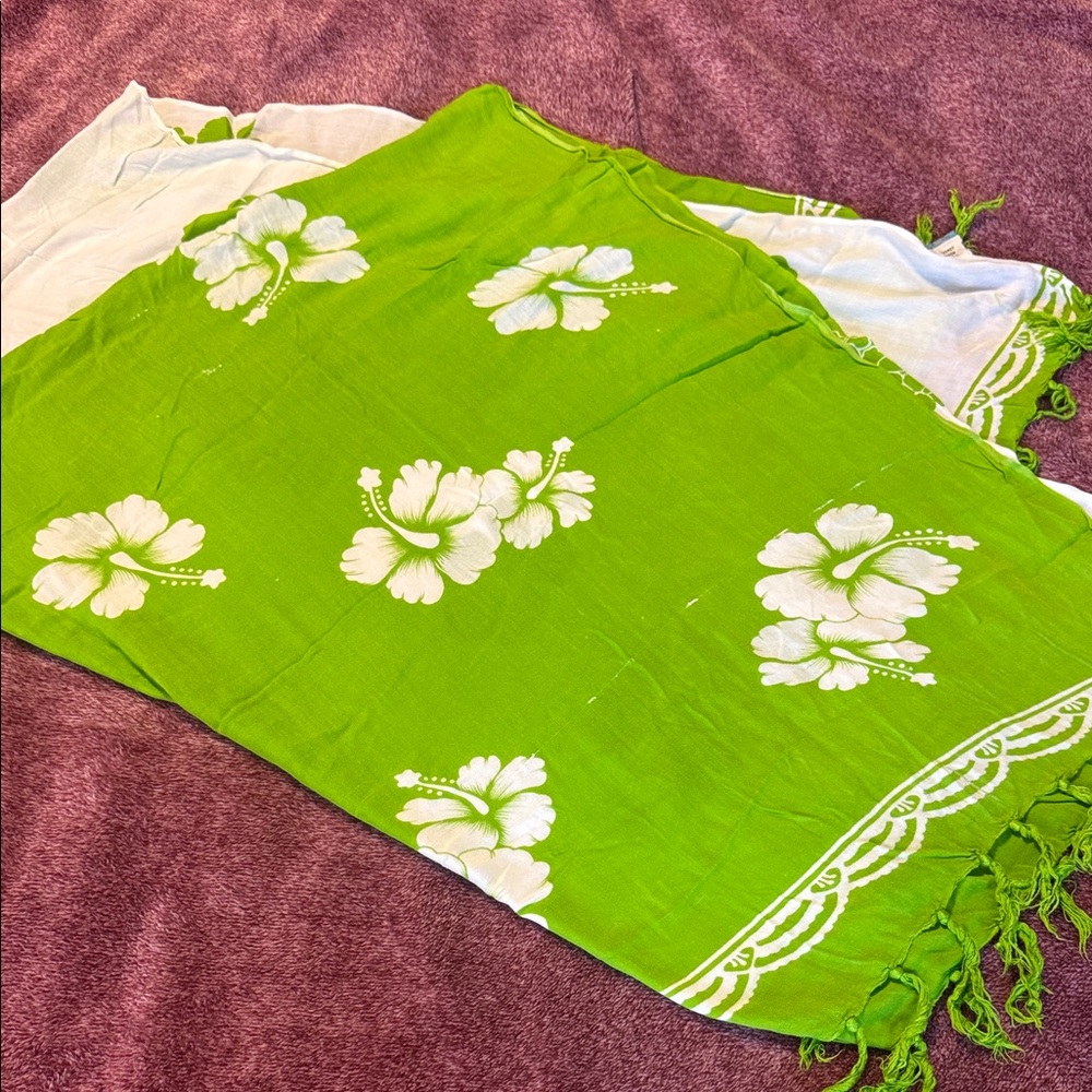 Green Floral Sarong